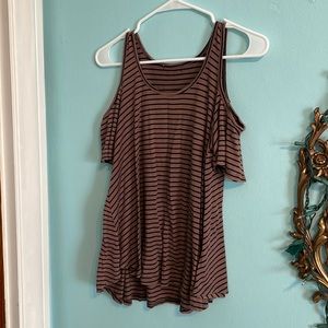 Off shoulder stripe top